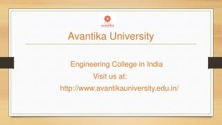 Engineering Colleges in India - Avantika university