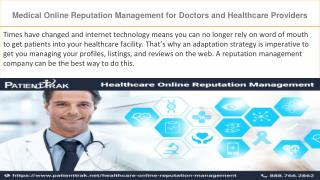 Doctor Online Reputation Management