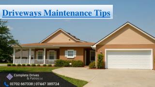 Driveways maintenance tips