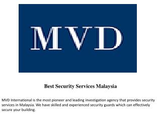 Best Security Services Malaysia