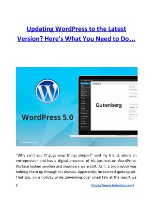Updating WordPress to the Latest Version? Here’s What You Need to Do…