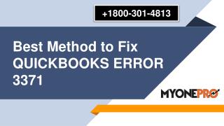 Fix QuickBooks Error Code 3371