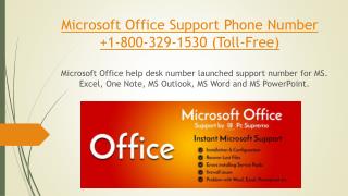 Microsoft Office Support Phone Number 1-800-329-1530 (Toll-Free)