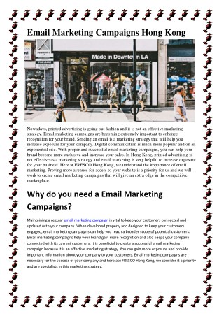 Email Marketing Campaigns Hong Kong
