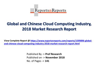 Global Cloud Computing industry Top Players Market Share Analysis 2018