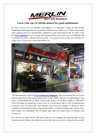 Car workshop