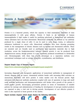 Protein A Resin Market moving toward 2026 With New Procedures
