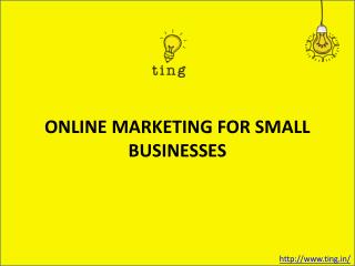 Online marketing for small businesses