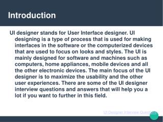 UI designer Interview Preparation.ppt