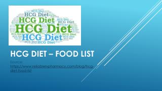 HCG Diet – Food List