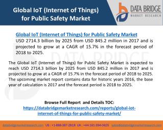 Global IoT (Internet of Things) for Public Safety Market – Industry Trends and Forecast to 2025