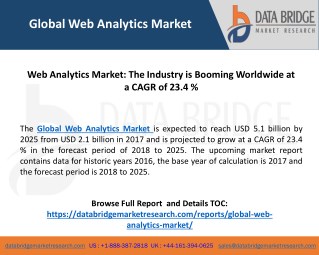 Global Web Analytics Market- Industry Trends and Forecast to 2025