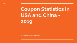 Coupon Industry Trends 2019 in USA and China