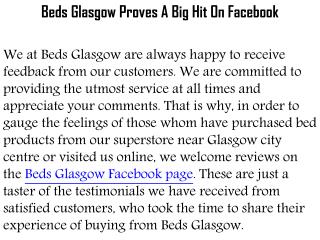 Beds Glasgow Proves A Big Hit On Facebook