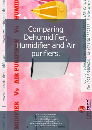 Compare Dehumidifier, Humidifier and Air purifier