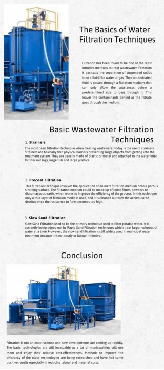 The Basics Of Water Filtration Techniques