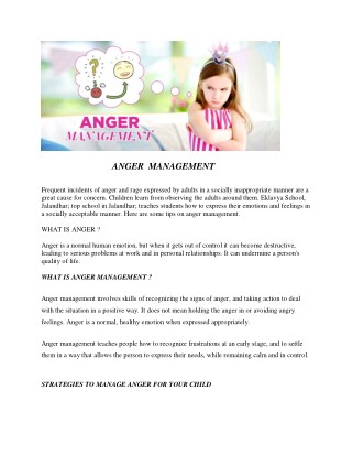 ANGER MANAGEMENT