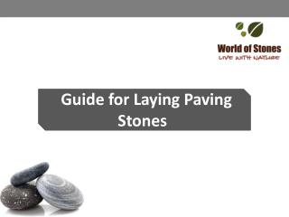 Guide for laying paving stones