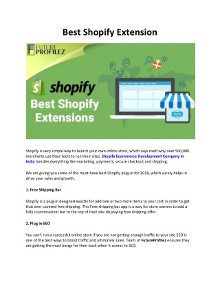 Best Shopify Extension