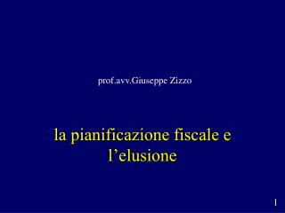 la pianificazione fiscale e l’elusione