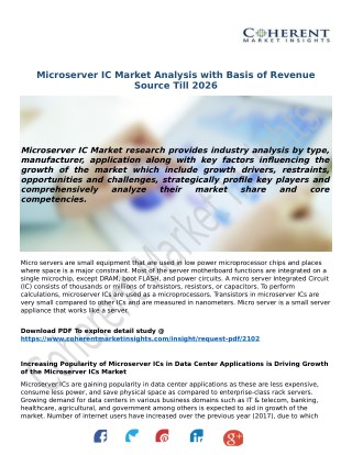 Microserver IC Market Analysis with Basis of Revenue Source Till 2026