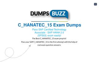 SAP C_HANATEC_15 Dumps Download C_HANATEC_15 practice exam questions for Successfully Studying