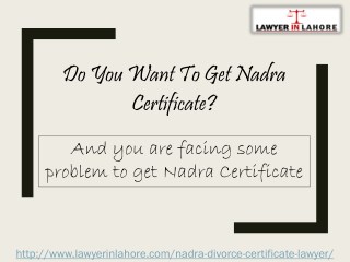 Nadra Divorce Certificate