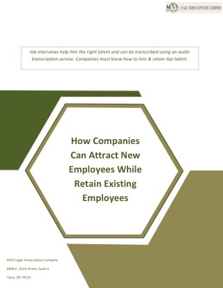 How Companies Can Attract New Employees While Retain Existing Employees