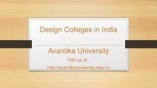 Design College in India - Avantika University