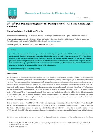 (N3-, M5 ) Co-Doping Strategies for the Development of TiO2 -Based Visible Light Catalysts