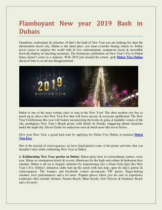 Explore the blizzards of Dubai’s New Year’s Eve with Dubai Visa