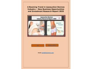 Liposuction Devices Market: Production, Revenue, Growth Rate, Trends and Forecast 2025