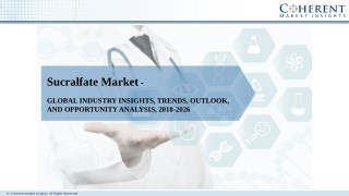 Sucralfate Market Industry Insights, Growth, Outlook and Analysis 2018–2026