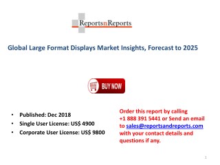 Large Format Displays Market - Global Industry Analysis, Size, Share, Growth, Trends, and Forecast 2018– 2025