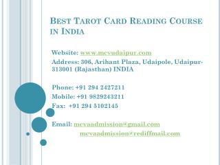 Best Tarot Card Reading Course in India