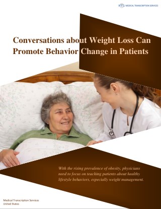 Conversations about Weight Loss can Promote Behavior Change in Patients