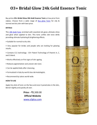 O3Plus Bridal Glow 24k Gold Essence Tonic