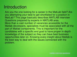 MatLab Interview Questions 2018 - Online Interview Questions.ppt