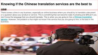 Chinese Translation Services