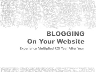 Blogging on Your Website