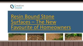 Resin Bound Stone Surfaces – The New Favourite of Homeowners