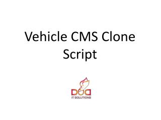 Vechile CMS Clone Script