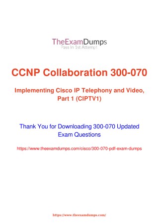 Cisco CCNP Collaboration 300-070 DCUCI Practice Questions [2019 Updated]