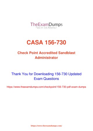 CheckPoint CCSA 156-730 Practice Questions [2019 Updated]