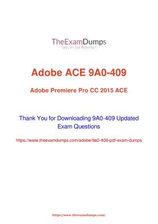 Adobe 9A0-409 ACE Practice Questions [2019 Updated]