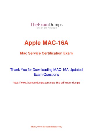 Apple ACMT MAC-16A Practice Questions [2019 Updated]