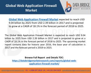 Global Web Application Firewall Market– Industry Trends and Forecast to 2025
