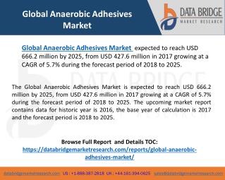Global Anaerobic Adhesives Market– Industry Trends and Forecast to 2025