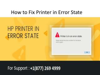 How to Fix Printer in Error State