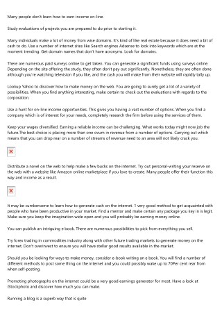 You Should Study These Tips Relating to Making Money Online At The Moment